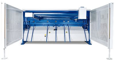 Metallkraft® Elektrické nožnice na plech MTBS 2550-40 B s programovateľným zadným dorazom