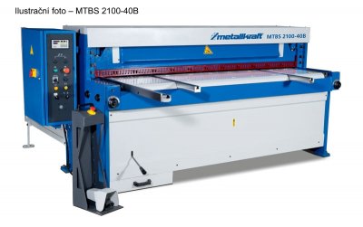 Metallkraft® Elektrické nožnice na plech MTBS 2550-40 B s programovateľným zadným dorazom