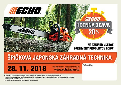 Zľava 20 % na produkty ECHO