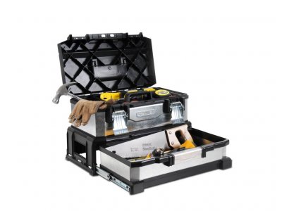 STANLEY 1-95-830 Kovoplastový box na náradie so zásuvkou galvanizovaný