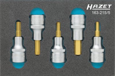 HAZET Sada nástrčných hlavíc 163-215/5 ∙ 1/2" ∙ 5 ks