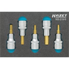 HAZET Sada nástrčných hlavíc 163-215/5 ∙ 1/2" ∙ 5 ks
