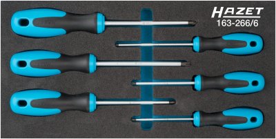 HAZET Sada skrutkovačov TORX® 163-266/6 ∙ 6 ks