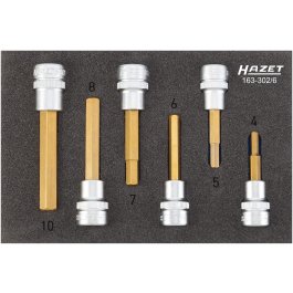 HAZET Sada nástrčných hlavíc 163-302/6 ∙ 3/8" ∙6 ks