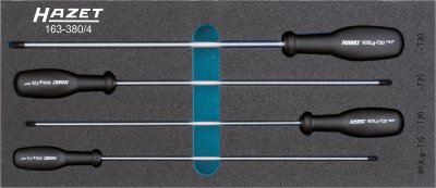 HAZET Sada skrutkovačov TORX® 163-380/4 ∙ 4 ks