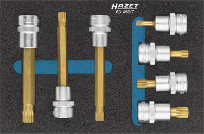 HAZET Sada nástrčných hlavíc 163-460/7 ∙ 3/8" ∙ 7 ks