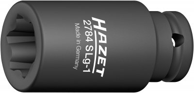 HAZET Nástrčná hlavica pro rázový a strojový utahovač s ryhovaným profilom 2784SLG-1 ∙ 1/2" ∙ Drážkový profil