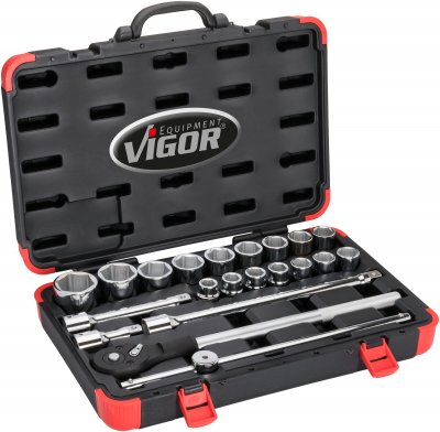 VIGOR Sada nástrčných kľúčov V2318N ∙ 3/4" ∙ 21 ks