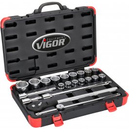 VIGOR Sada nástrčných kľúčov V2318N ∙ 3/4" ∙ 21 ks