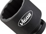 VIGOR Nástrčná hlavica pre rázový a strojový uťahovač, krátka (dvojitý 6-hr.) V4477 ∙ 1/2" ∙ 32 ∙ 50 mm