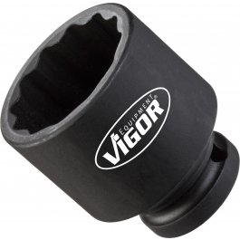 VIGOR Nástrčná hlavica pre rázový a strojový uťahovač, krátka (dvojitý 6-hr.) V4477 ∙ 1/2" ∙ 32 ∙ 50 mm