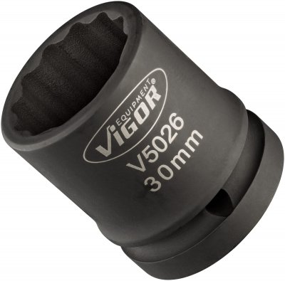 VIGOR Nástrčná hlava pre rázový a strojový uťahovač V5026 ∙ 3/4" ∙ dvojitý šesťhranný profil ∙ 30 ∙ 50 mm