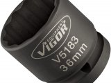 VIGOR Nástrčná hlava pre rázový a strojový uťahovač V5183 ∙ 3/4" ∙ dvojitý šesťhranný profil ∙ 36 ∙ 50 mm