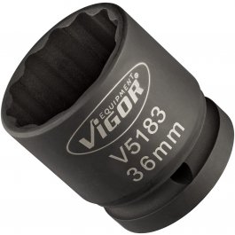 VIGOR Nástrčná hlava pre rázový a strojový uťahovač V5183 ∙ 3/4" ∙ dvojitý šesťhranný profil ∙ 36 ∙ 50 mm