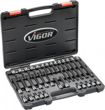 VIGOR Sada nástrčných hlavíc TORX® V6017 ∙ 3/8 ∙ 32 ks