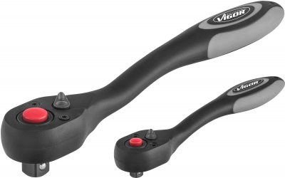 VIGOR Sada jemnozubých prepínacích rační V6039 ∙ 1/4", 1/2" ∙ 2 ks
