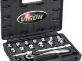 VIGOR Sada nástrčných kľúčov superplochých V6202 ∙ 3/8" ∙ 18 ks