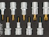 HAZET Sada nástrčných hlavíc TORX® 163-271/9 ∙1/2" ∙ 9 ks
