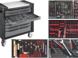 VIGOR V4481-X/375 Dielenský vozík 1000 XL nerez, 374 ks náradia