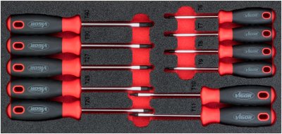VIGOR Sada skrutkovačov TORX® V4991 ∙ 11 ks