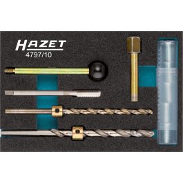HAZET Sada pre opravu závitov upevňovacích skrutiek vstrekovačov 4797/10 ∙ 10 ks