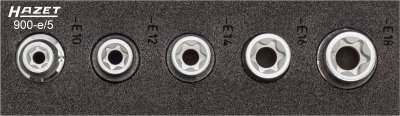HAZET Sada nástrčných hlavíc TORX® (1/12) 900-E/5 ∙ 1/2" ∙ 5 ks