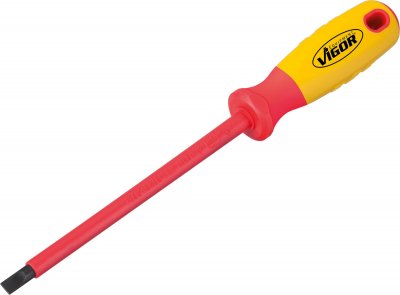 VIGOR Plochý skrutkovač VDE V2061 ∙ 1,2 x 6,5 ∙ 256 mm