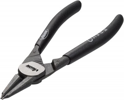 VIGOR Kliešte pre poistné krúžky, rovné/ s otvorom V4427 ∙ 140 mm