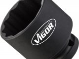 VIGOR Nástrčná hlavica pre rázový a strojový uťahovač, krátka (dvojitý 6-hr.) V4478 ∙ 1/2" ∙ 36 ∙ 50 mm
