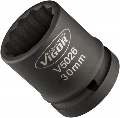 VIGOR Nástrčná hlava pre rázový a strojový uťahovač V5026 ∙ 3/4" ∙ dvojitý šesťhranný profil ∙ 30 ∙ 50 mm