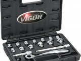 VIGOR Sada nástrčných kľúčov superplochých V6202 ∙ 3/8" ∙ 18 ks