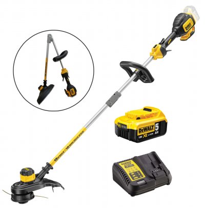 DeWALT DCM561P1S Aku strunová kosačka 18 V, 5 Ah s rozložiteľnou rukoväťou