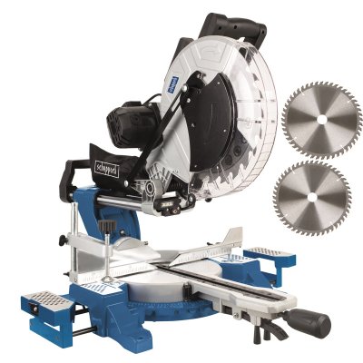 Scheppach / Woodster Scheppach HM 140 L Pokosová píla s poťahom, laserom, obojstranným náklonom, 2000 W
