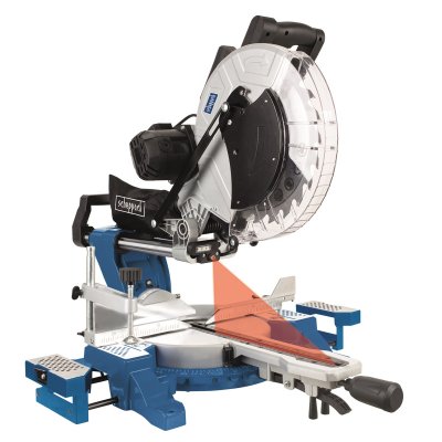 Scheppach / Woodster Scheppach HM 140 L Pokosová píla s poťahom, laserom, obojstranným náklonom, 2000 W