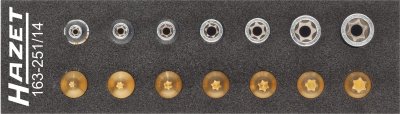 HAZET Sada náradia, TORX® 163-251/14 ∙ 1/4" ∙ 14 ks