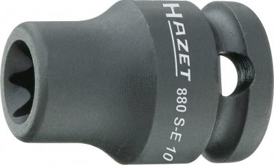 HAZET Nástrčná hlavica pre rázový a strojový uťahovač TORX® 880S-E10 ∙ 3/8" ∙ E10