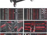 VIGOR V4481-X/499 Dielenský vozík 1000 XL nerez, 499 ks náradia