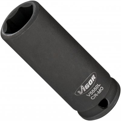 VIGOR Nástrčná hlavica pre rázový a strojový utahovač, dlhá V5550L-21 ∙1/2" ∙ 21