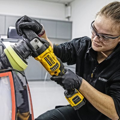 DeWALT DCM848N Aku excentrická leštička 125 - 180 mm, 18 V