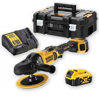 DeWALT DCM849P2 Aku rotačná leštička 125 - 180 mm, 18 V, 5 Ah