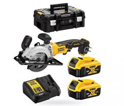 DeWALT DCS571P2 Aku kotúčová píla 115 mm, 18 V, 5 Ah