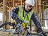 DeWALT DCS572NT Aku kotúčová píla so základňou pre lištu 184 mm, 18 V