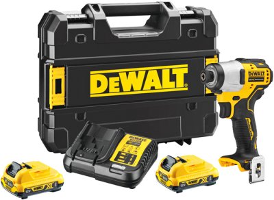 DeWALT DCF801D2 Aku rázový uťahovač bezuhlíkový 12 V, 2 Ah