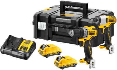 DeWALT DCK2110L2T Kombinovaná súprava 12 V - DCD701 + DCF801