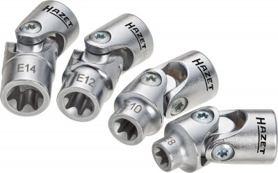 HAZET Sada nástrčných hlavíc TORX® 880G-E/4 ∙ 3/8" ∙ 4 ks