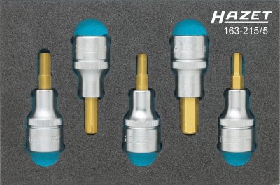 HAZET Sada nástrčných hlavíc 163-215/5 ∙ 1/2" ∙ 5 ks