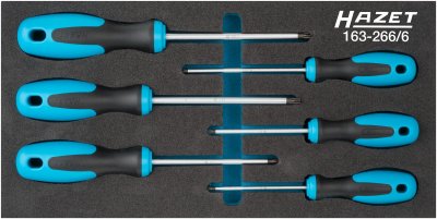 HAZET Sada skrutkovačov TORX® 163-266/6 ∙ 6 ks