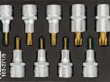 HAZET Sada nástrčných hlavíc TORX® 163-271/9 ∙1/2" ∙ 9 ks