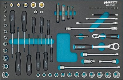 HAZET Sada nástrčných hlavíc TORX® 163-53/75 ∙ 75 ks
