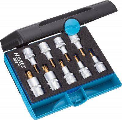 HAZET Sada nástrčných hlavíc TORX® 992/9 ∙ 1/2" ∙ 9 ks